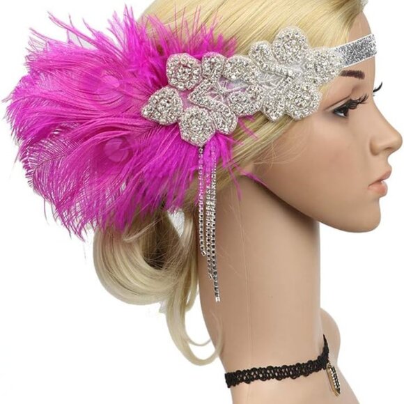 1920s Headpiece Great Gatsby Accessories Flapper Headband Wedding Headpieces for - Picture 2 of 4